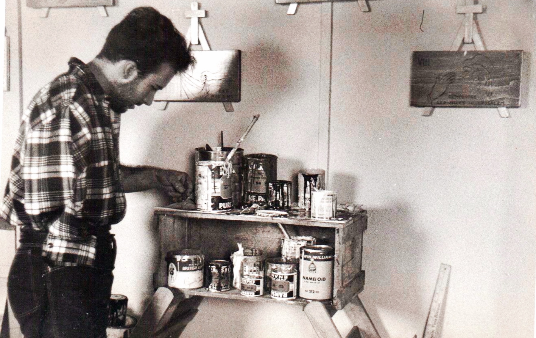 Atelier de Jordi Bonet, Montréal. Trois-Rivières. Vers 1957